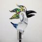 Preview: Gartenvogel Harlekin bunt