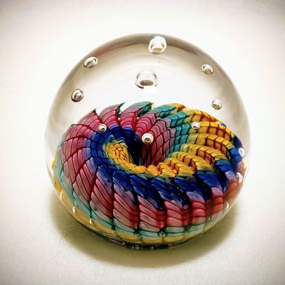 Briefbeschwerer Optisch Blau-Grün-Topaz-Rubin