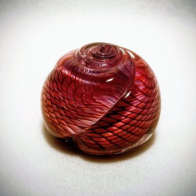 Briefbeschwerer Muschel Rubin