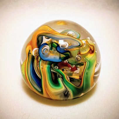 Briefbeschwerer Marmoriert Grün