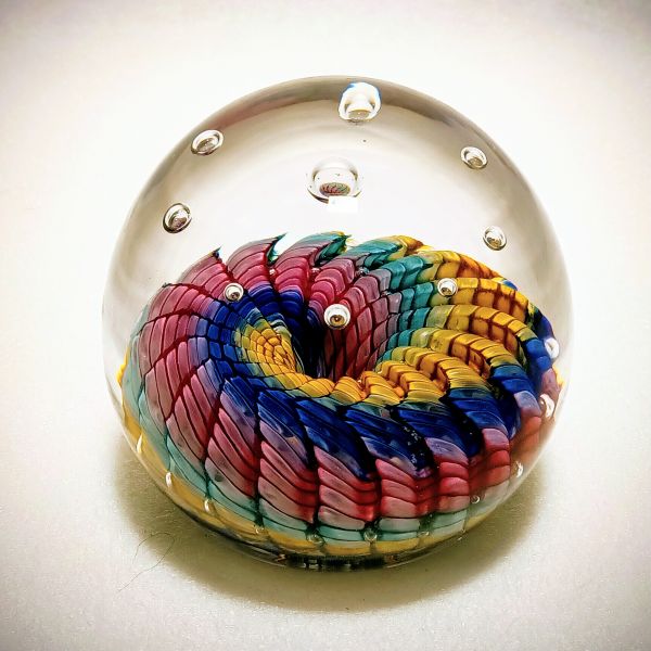 Briefbeschwerer Optisch Blau-Grün-Topaz-Rubin