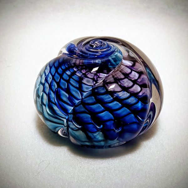 Briefbeschwerer Muschel Blautöne