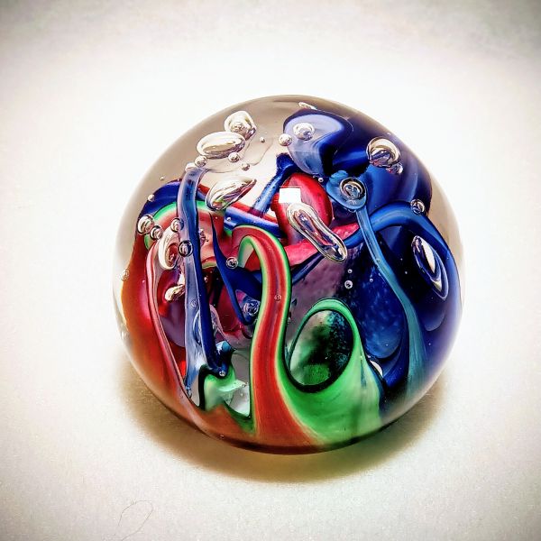 Briefbeschwerer Marmoriert Rubin-Blau